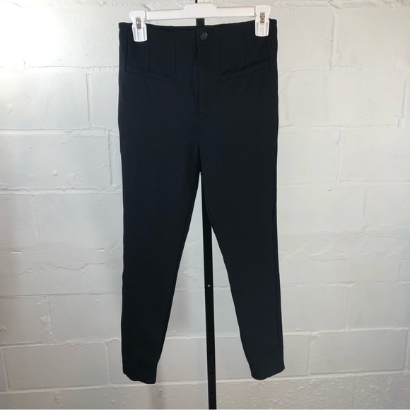 Free People High Rise Ankle Pants Size 4 Black #j49 - Picture 1 of 7